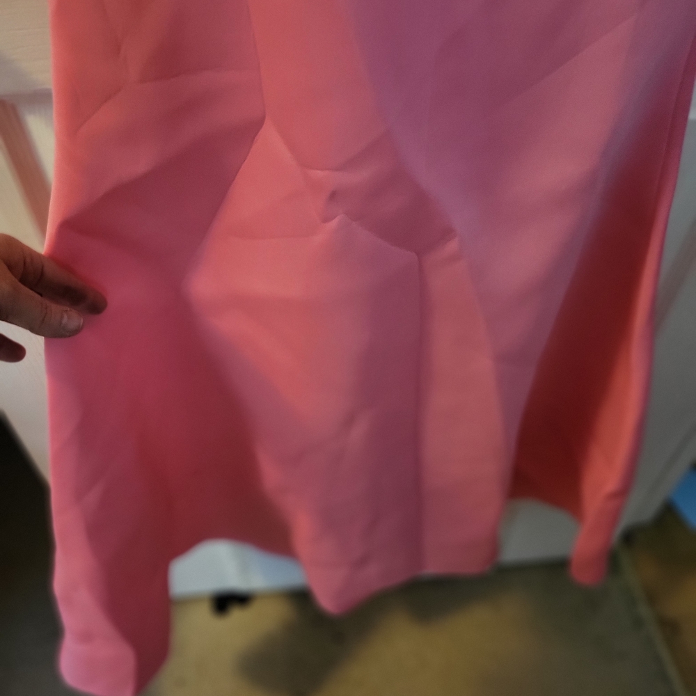 Pink One-Shoulder Ruffle Dress - Picture 3 of 5